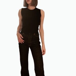 A.L.C. Elegant Black Knit Top with Back Cutouts